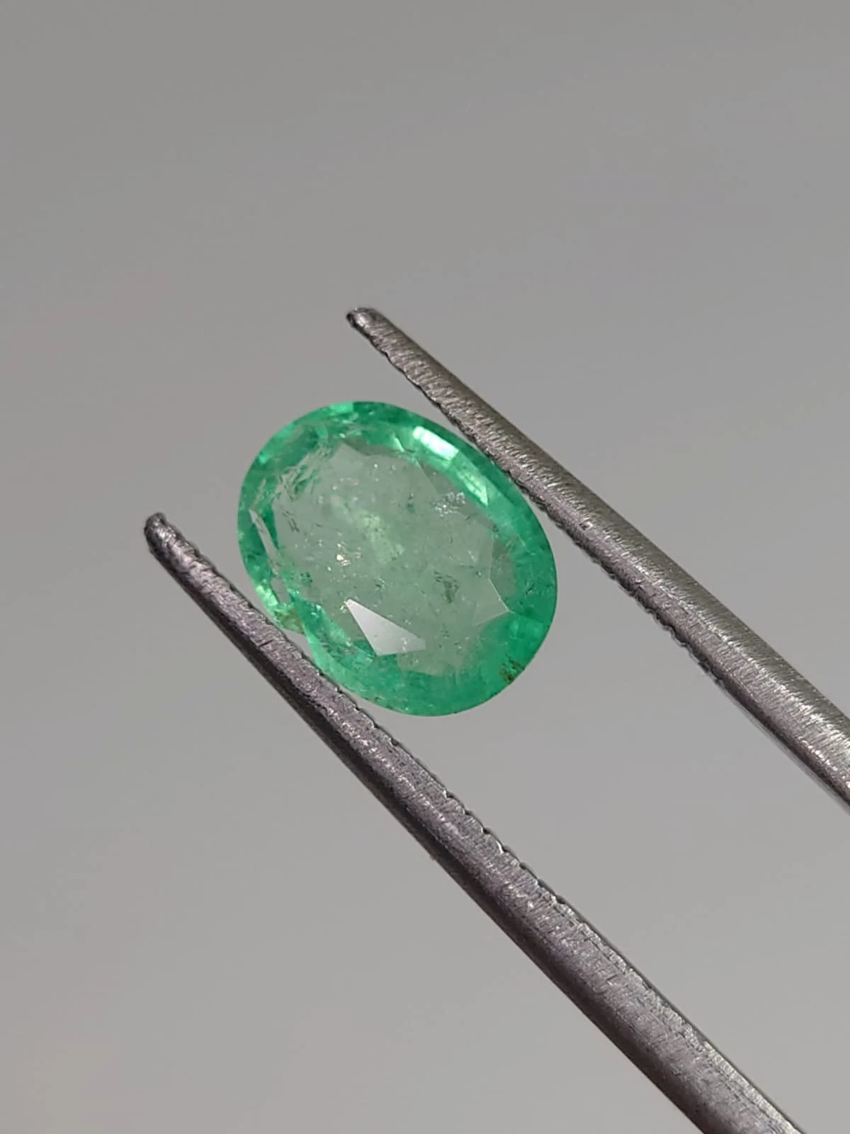 1.22ct Natural Mint Green Emerald Oval Shape Loose Gemstone From Panjshir Afghanistan — view 5